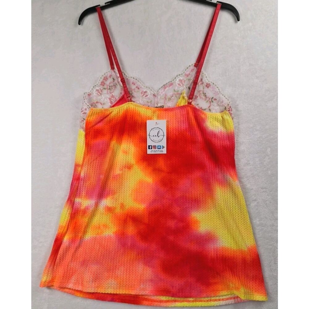 Blumin Apparel Womens XL Lace Trim Spaghetti Strap Colorful